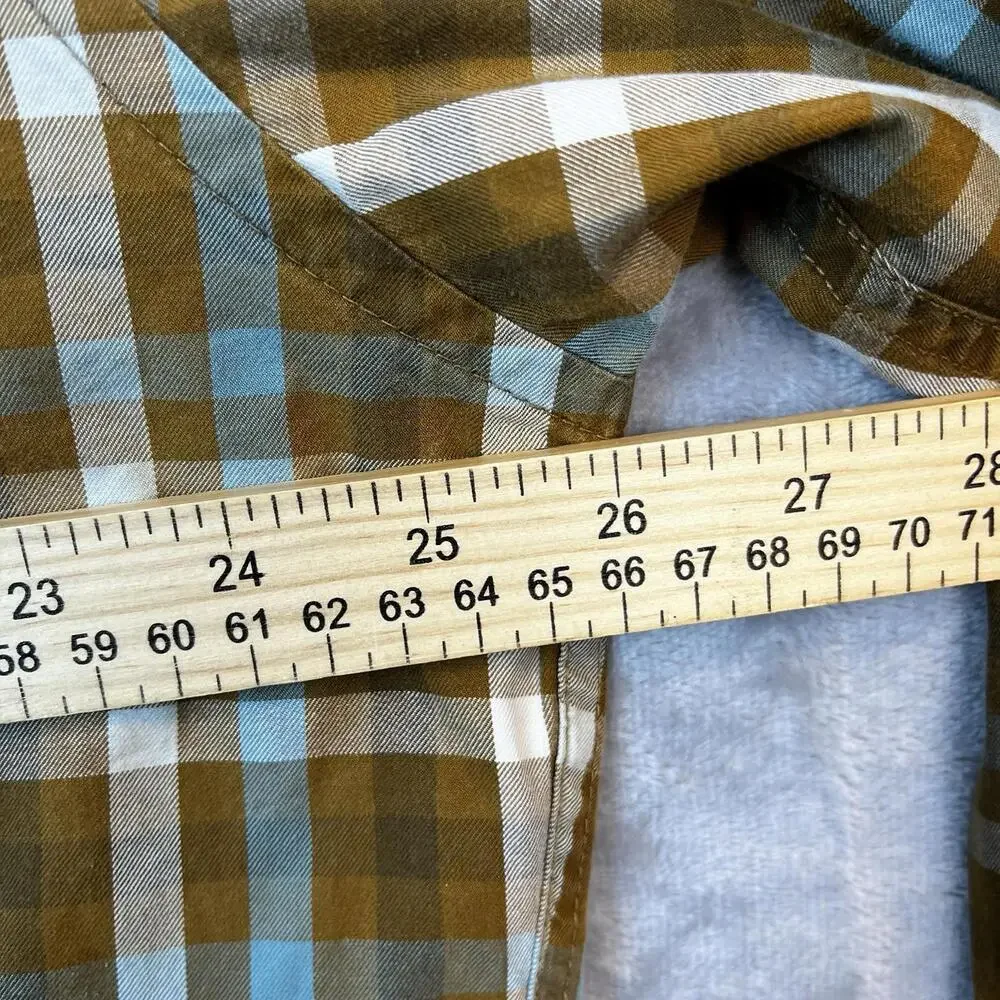 J Crew Lot of 2 Mens Dress Shirt Size XLT Plaid Long Sleeve Button Up Preppy Y2k